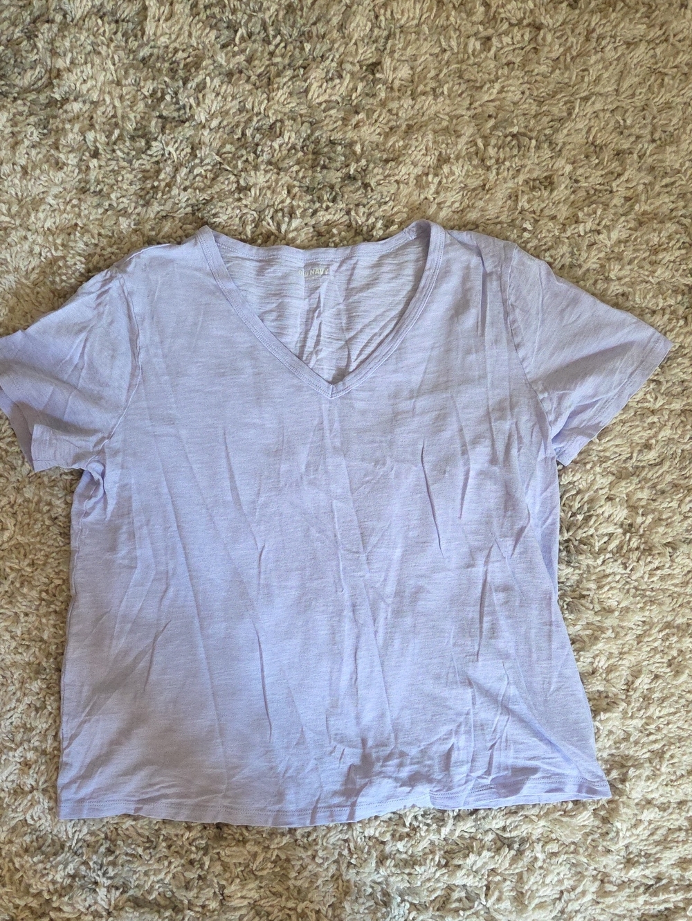 Old Navy Light Lavender V-Neck Short Sleeve Tee